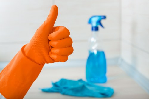 Advanced rug cleaning equipment in use