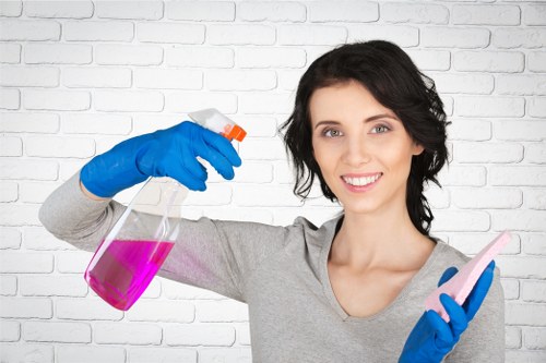 Technician removing tough carpet stains